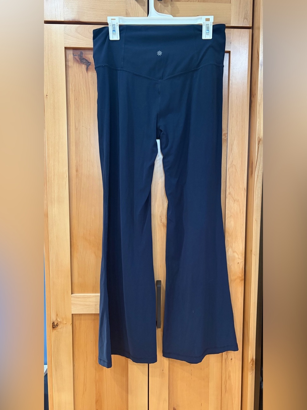 Athleta navy elation flare Performance Pants yoga leggings large L